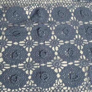 Kecco Collection Powder Blue Hand Crocheted 100% Cotton X- Large Pillow Sham